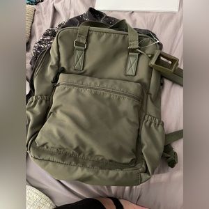 Army green backpack